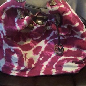 Pink tie dye Michael Kors shoulder bag